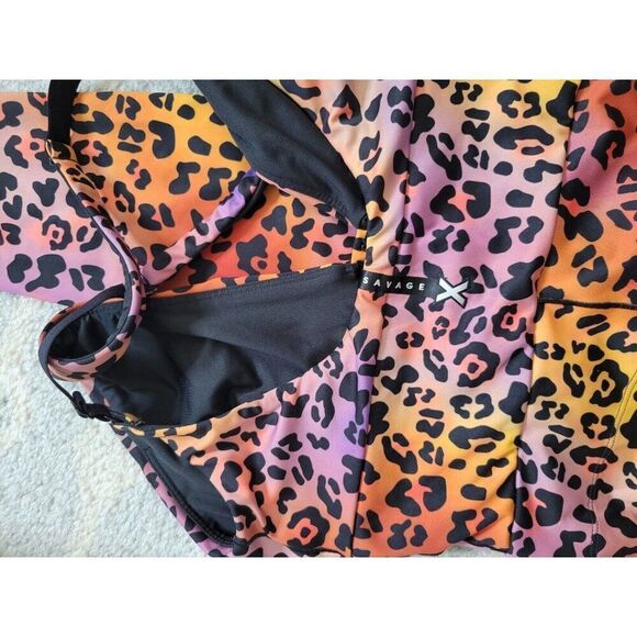 Savage x Fenty Rhianna Hotline rainbow leopard jumpsuit Sz L - Picture 9 of 11